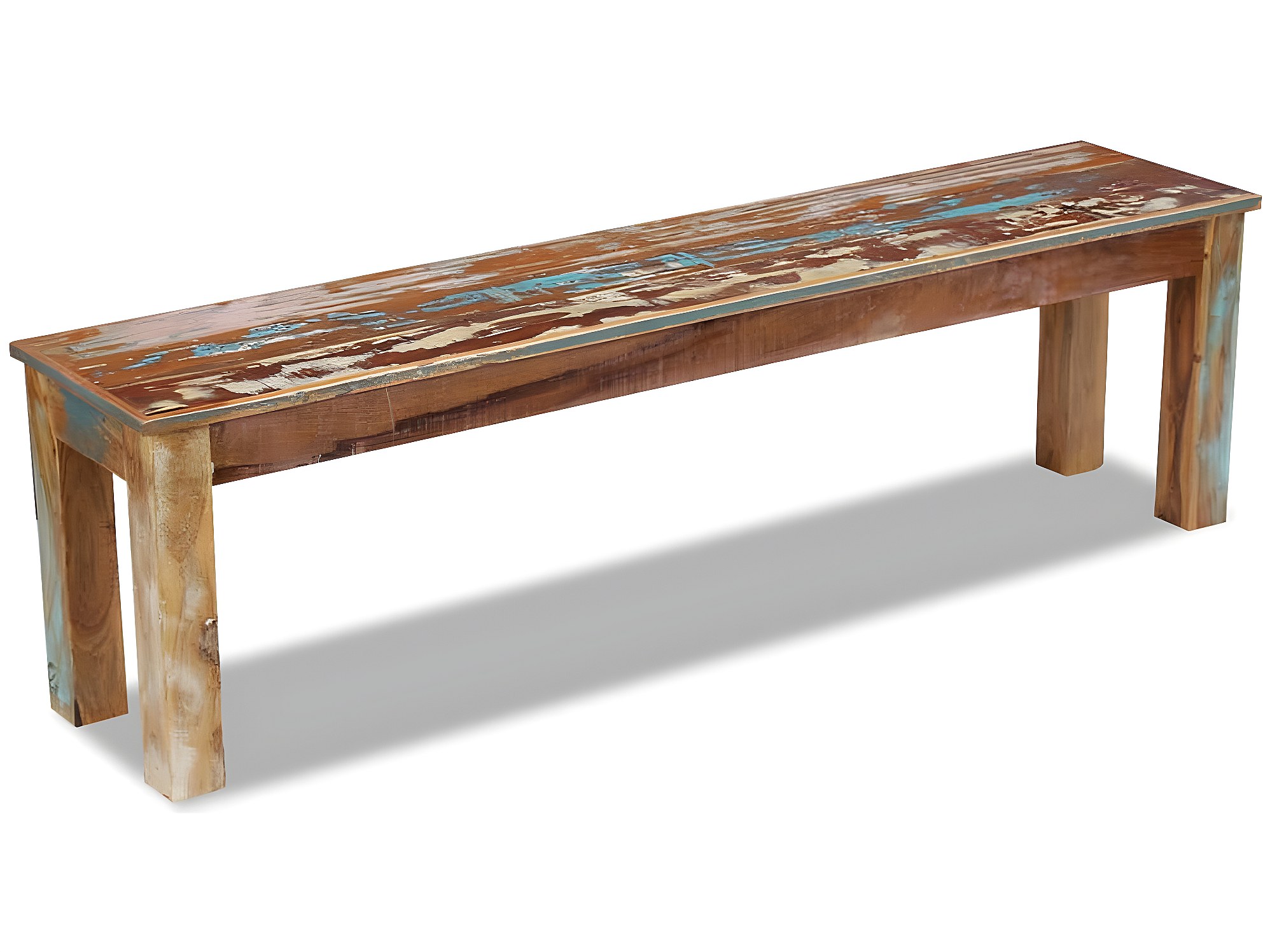 BANC BANQUETTE 110 X 35 X 46 CM BOIS DE MANGUIER BRUT MASSIF ET ACIER 02 0010929 2007671 8884869 Produit