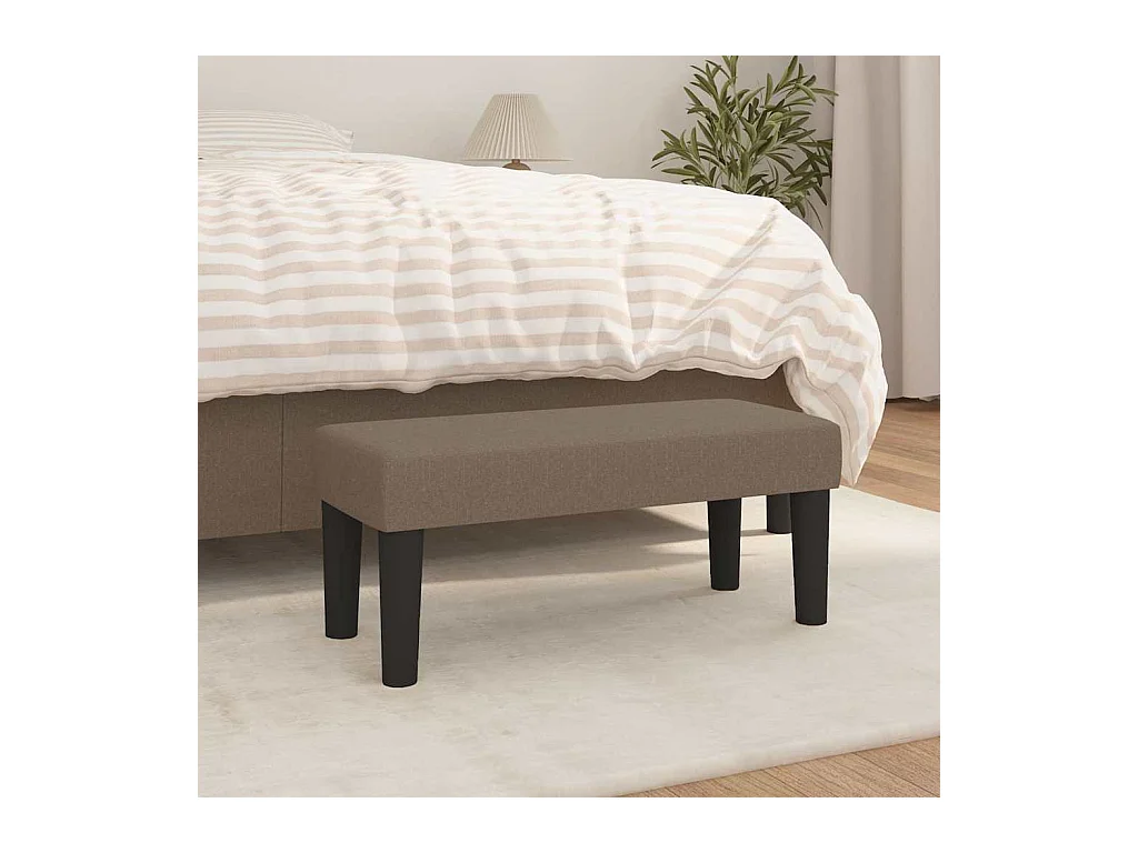 banc Taupe 70 x 30 x 30 cm tissu