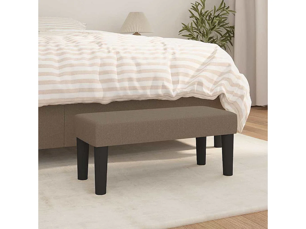 Sitzbank Taupe 70x30x30 cm Stoff