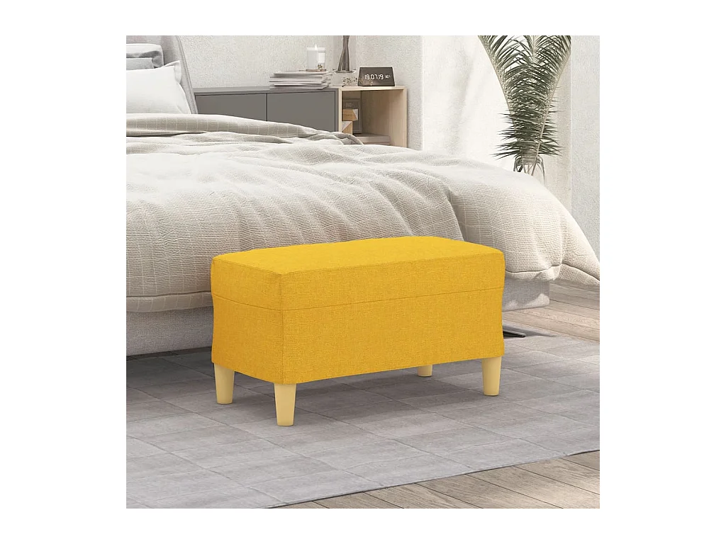 Banc Jaune clair 70x35x41 cm Tissu