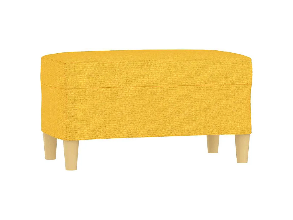 Banco 70x35x41 cm tecido amarelo-claro