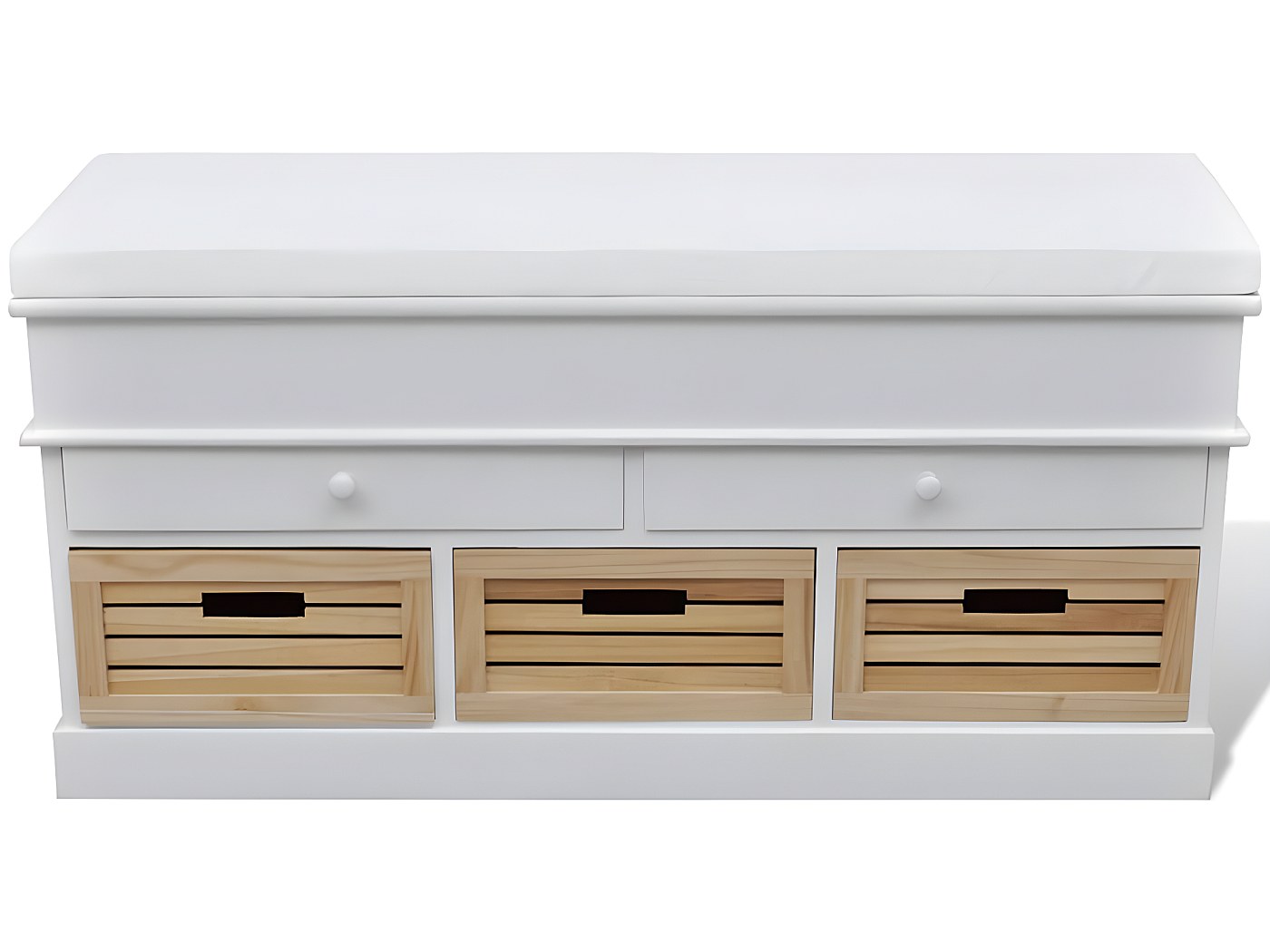 KidKraft Banc De Rangement Nantucket Blanc - Siège Avec 3 Paniers Pour Jouets - Meuble Enfant 14564