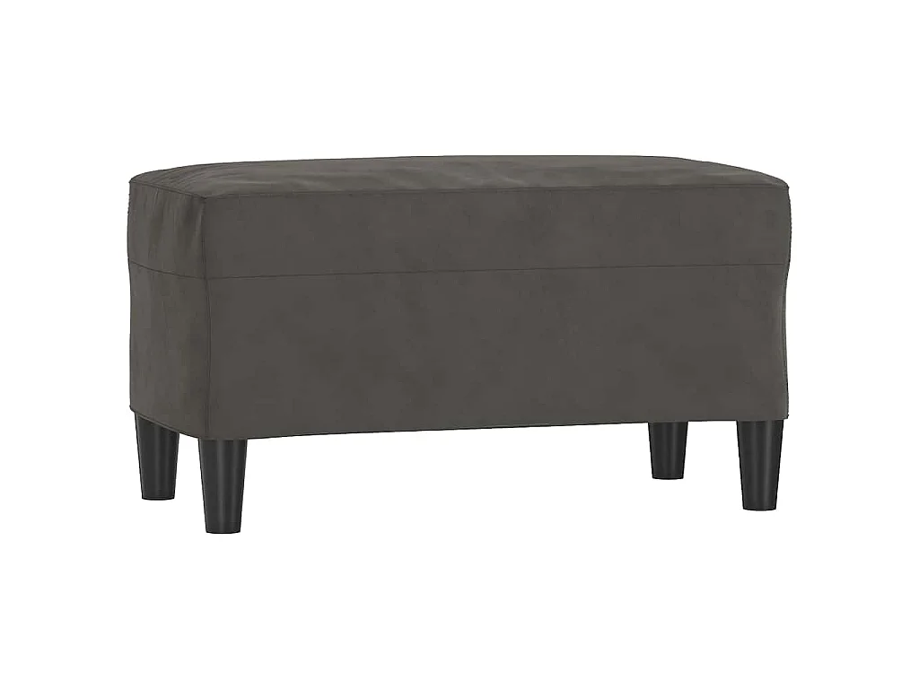 Banc Gris foncé 70x35x41 cm Velours