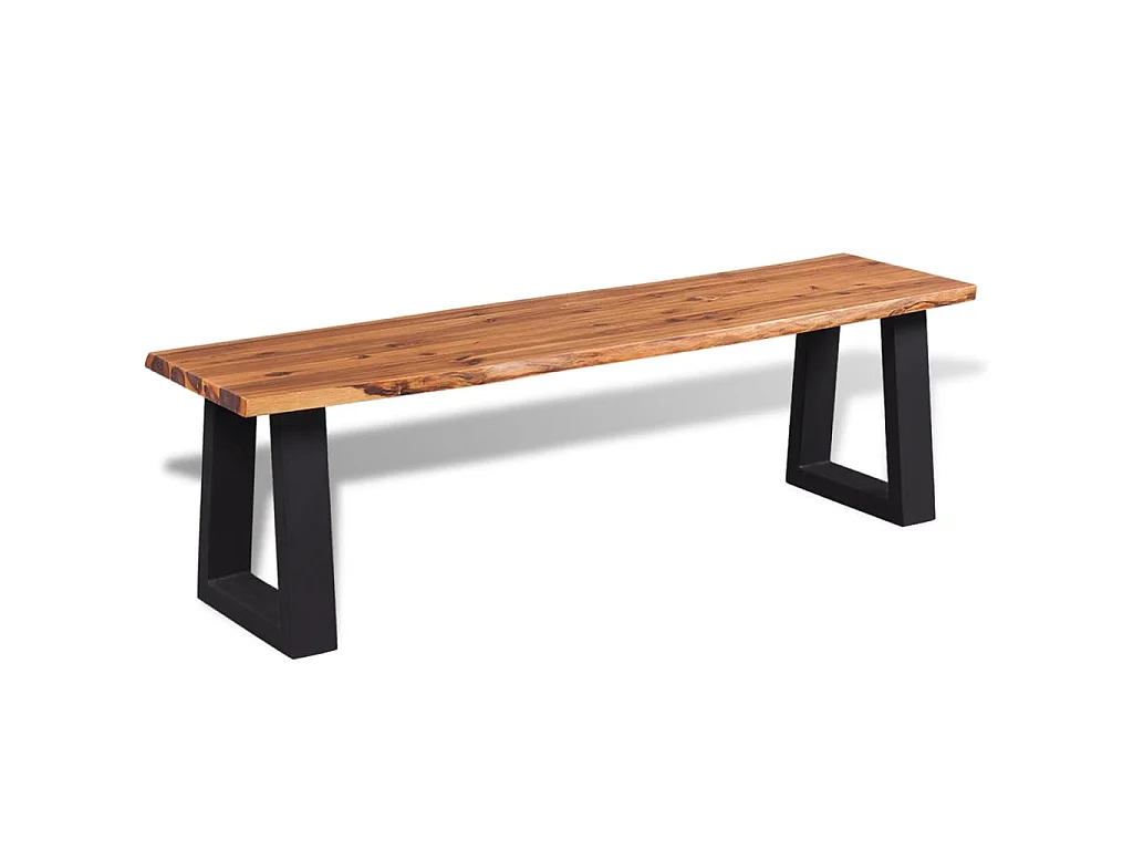 Banc en bois d'acacia massif 160 cm