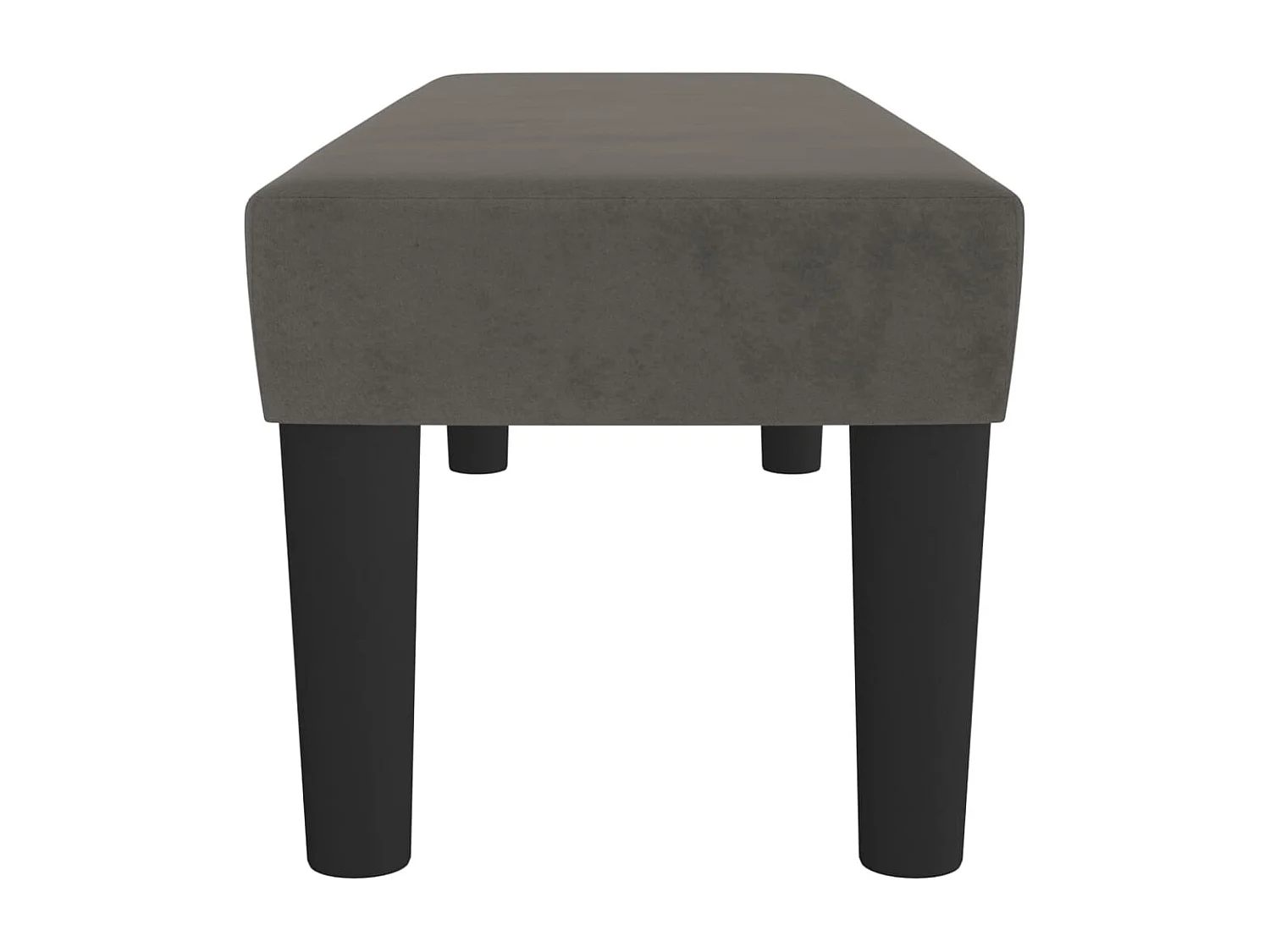 Bankje 100x30x30 cm fluweel donkergrijs