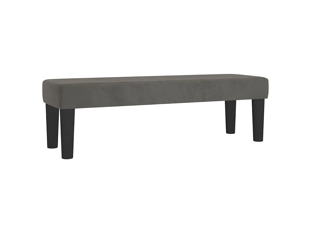 Sitzbank Dunkelgrau 100x30x30 cm Samt