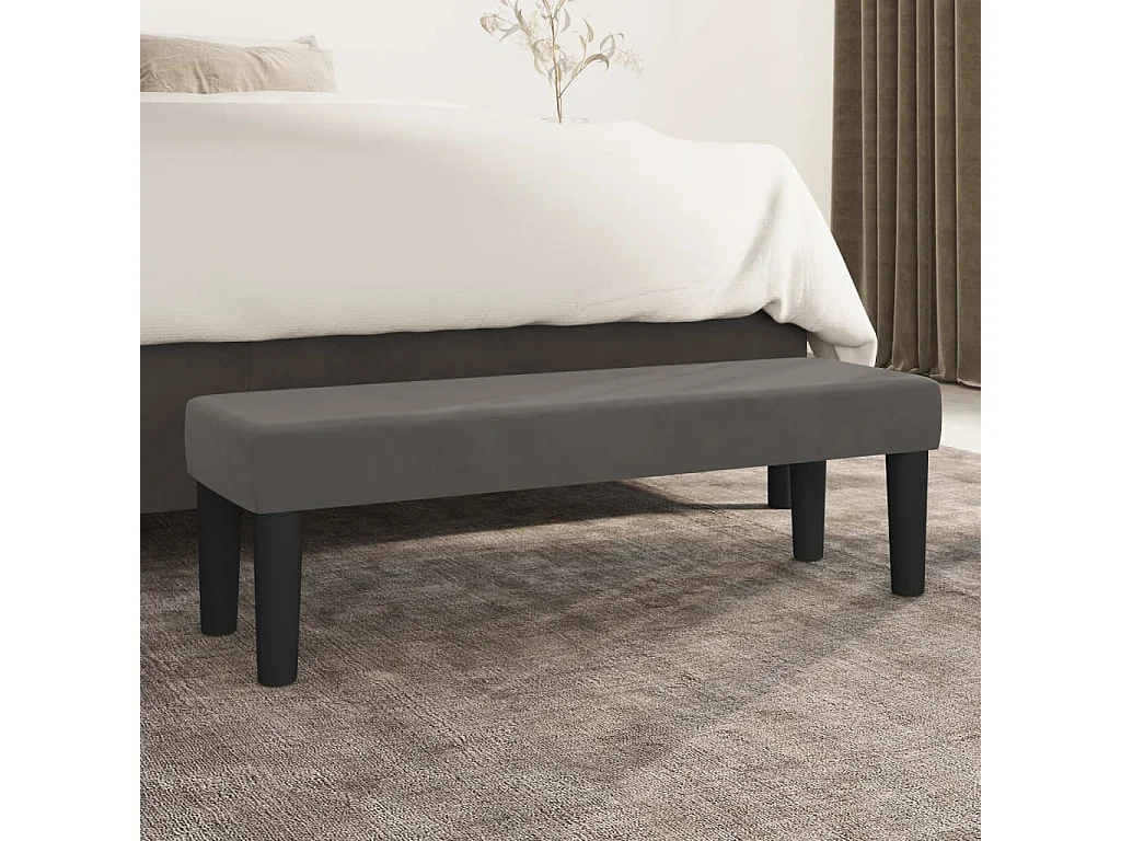 Sitzbank Dunkelgrau 100x30x30 cm Samt