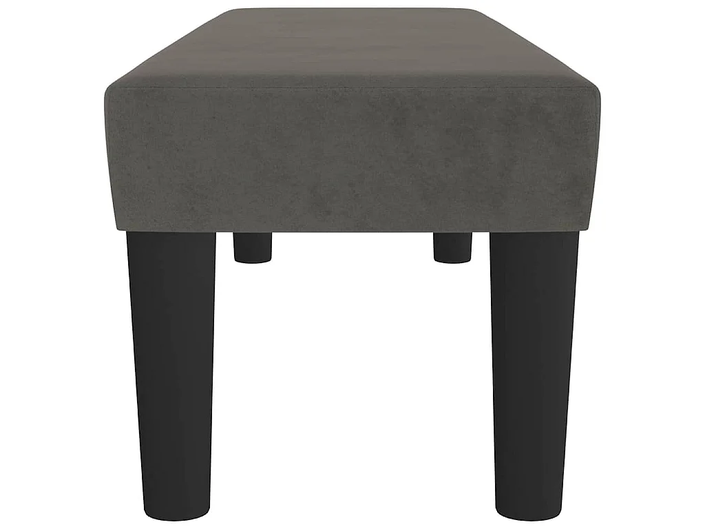 Banc Gris foncé 100x30x30 cm Velours