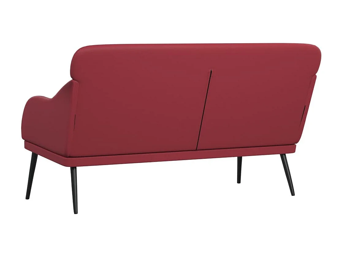 Banc Rouge bordeaux 110x76x80 cm Similicuir