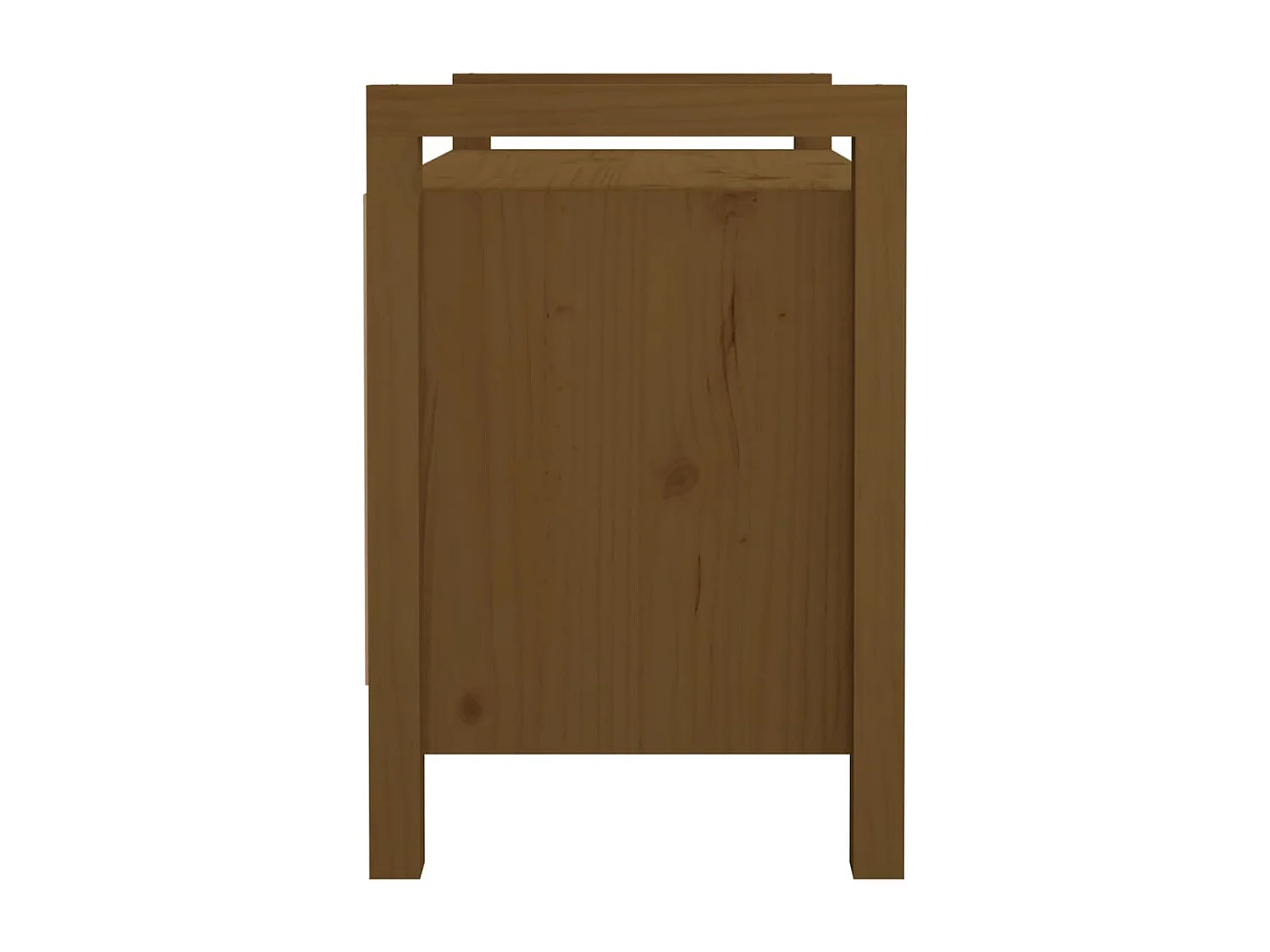 Banco de recibidor madera maciza de pino marrón miel 80x40x60cm