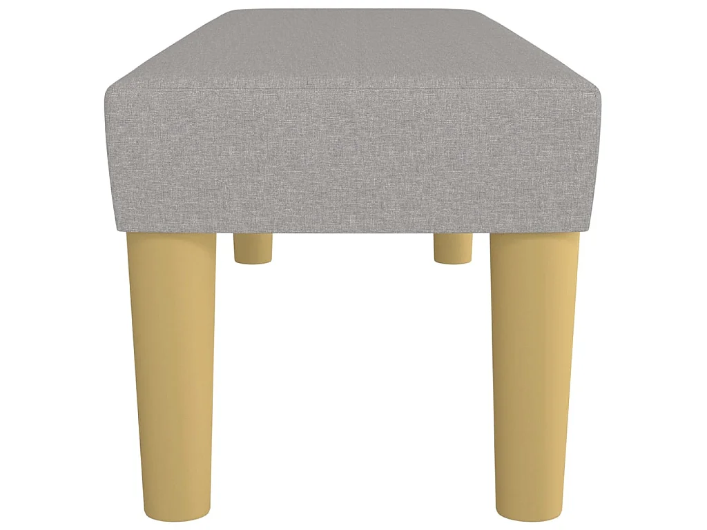 Sitzbank Hellgrau 100x30x30 cm Stoff