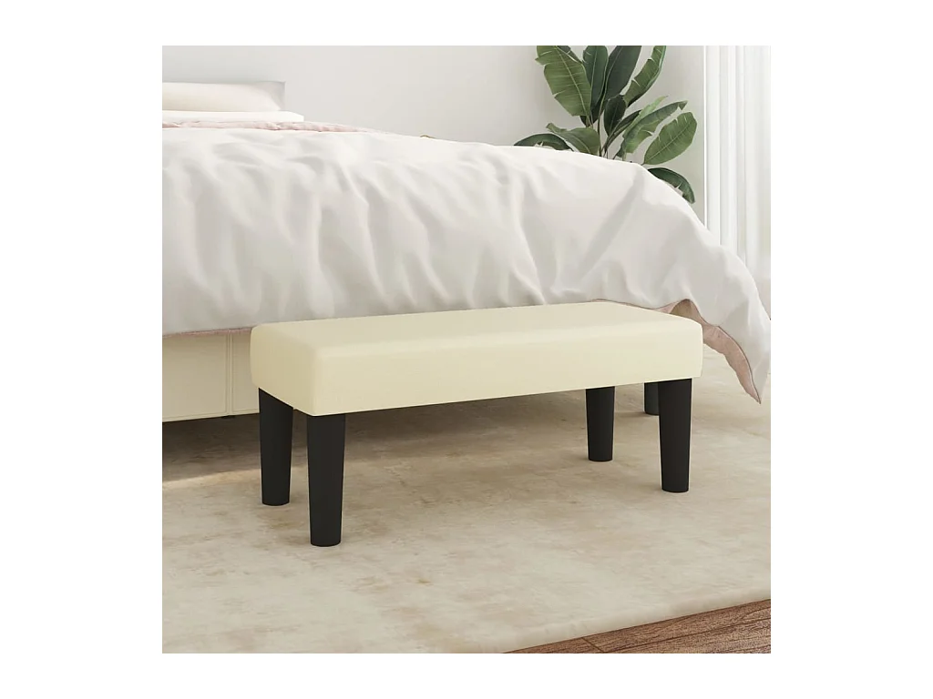 Banc Crème 70x30x30 cm Similicuir