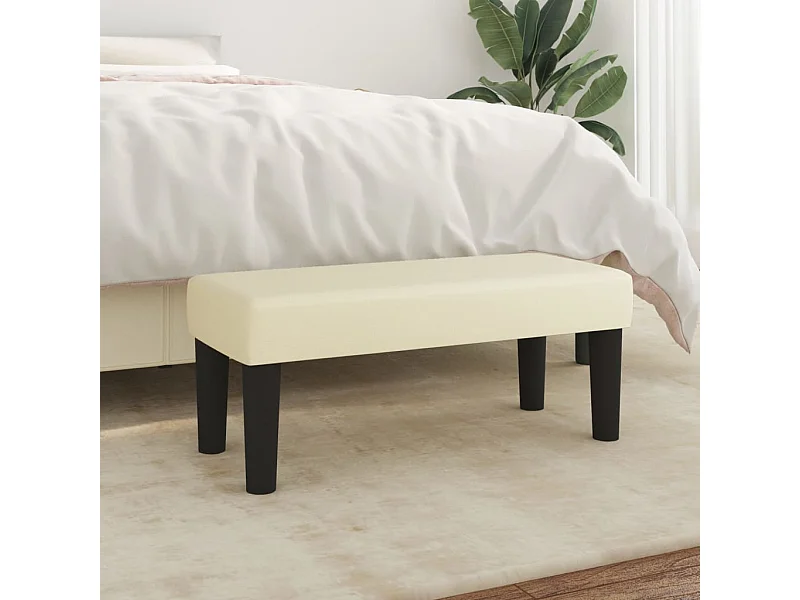 Banc Crème 70x30x30 cm Similicuir