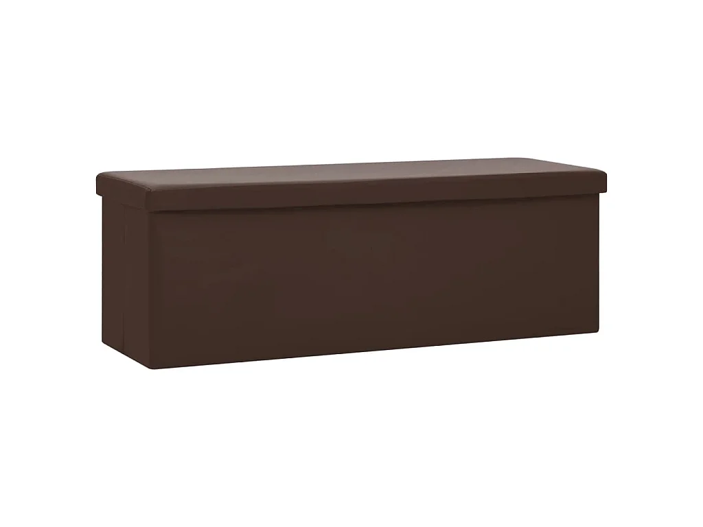 Banc de rangement pliable Marron PVC