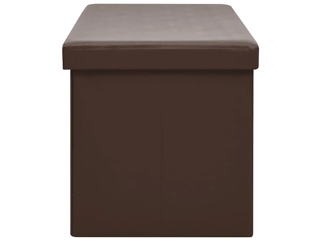Banc de rangement pliable Marron PVC