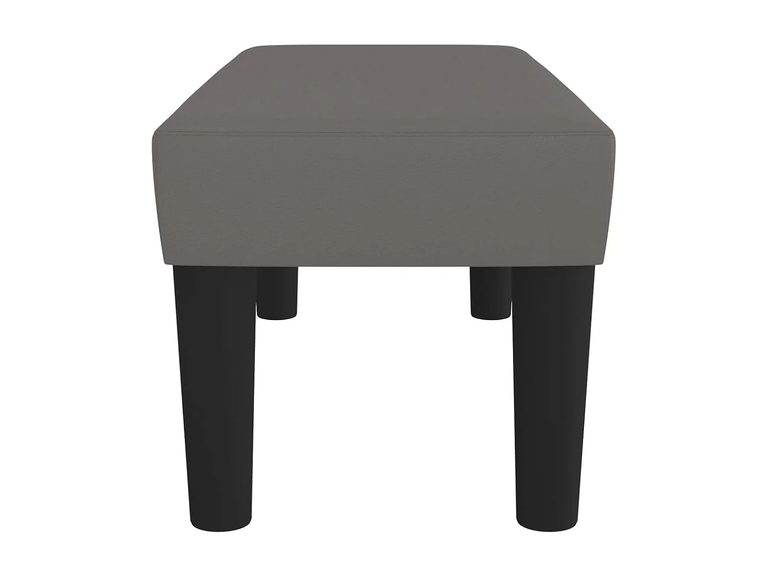 Banco 70x30x30 cm couro artificial cinza