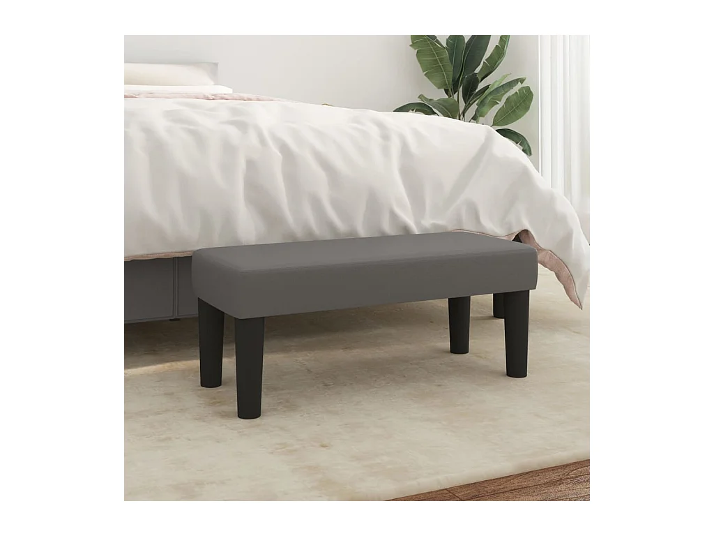 Banc Gris 70x30x30 cm Similicuir