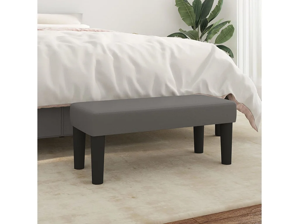 Panca Grigia 70x30x30 cm in Similpelle
