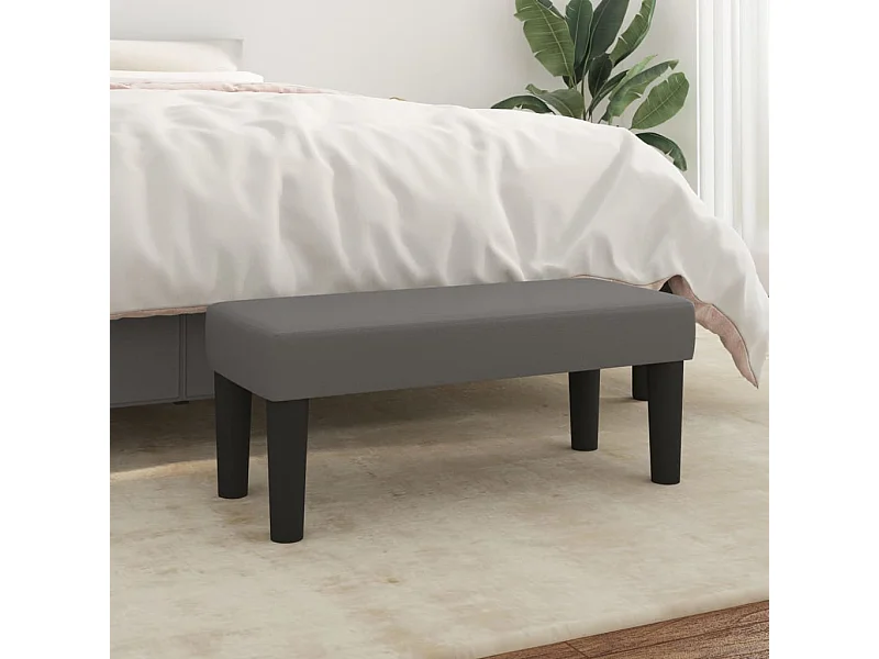 Sitzbank Grau 70x30x30 cm Kunstleder