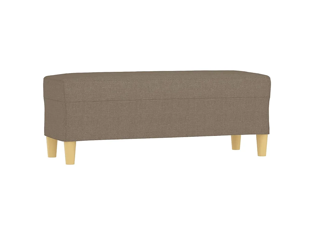 Banco 100x35x41 cm tecido cinza-acastanhado