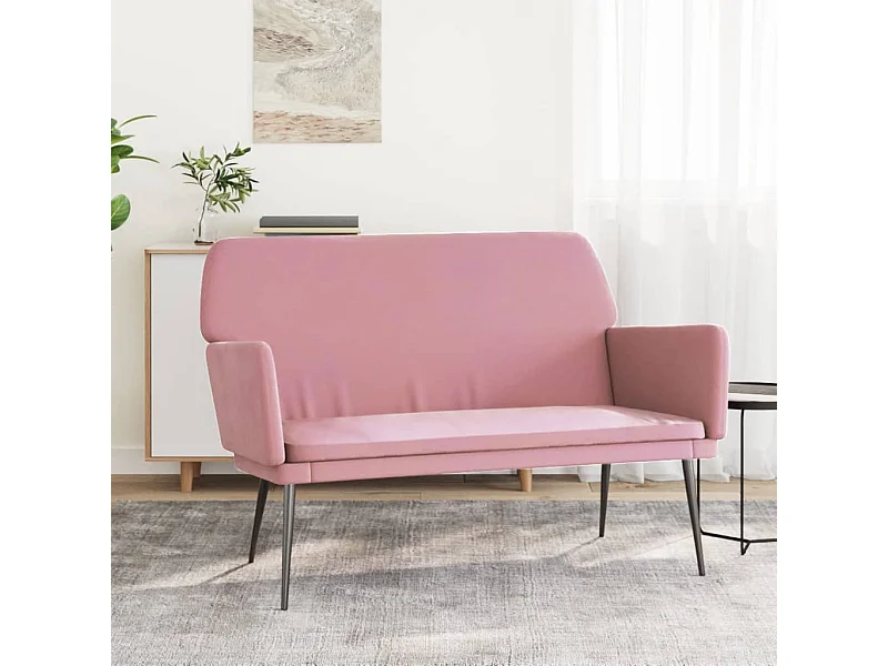 Banc Rose 108x79x79 cm Velours