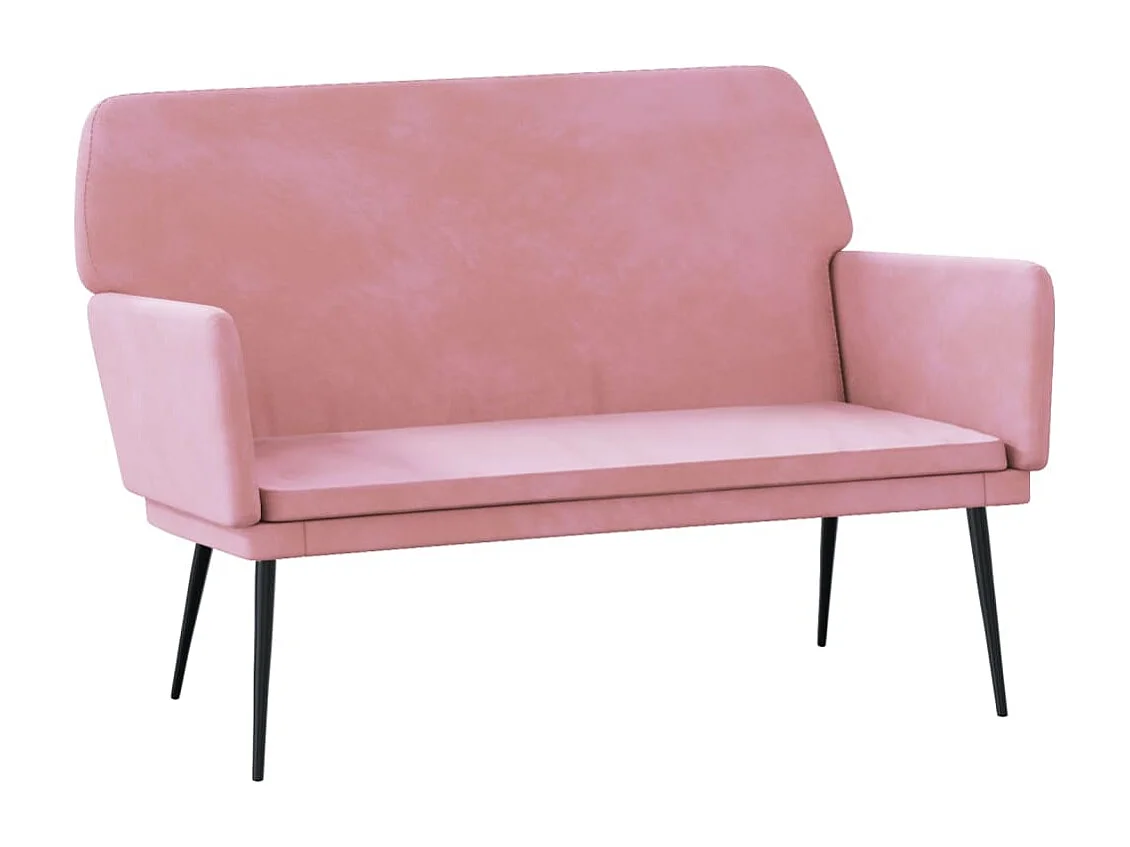 Banc Rose 108x79x79 cm Velours
