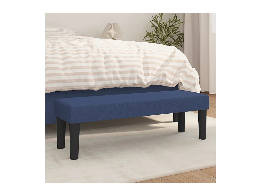 Banc Bleu 100x30x30 cm Tissu