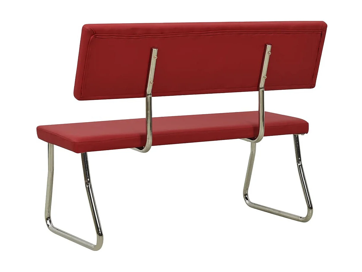 Panca 110 cm Rosso Vino in Similpelle