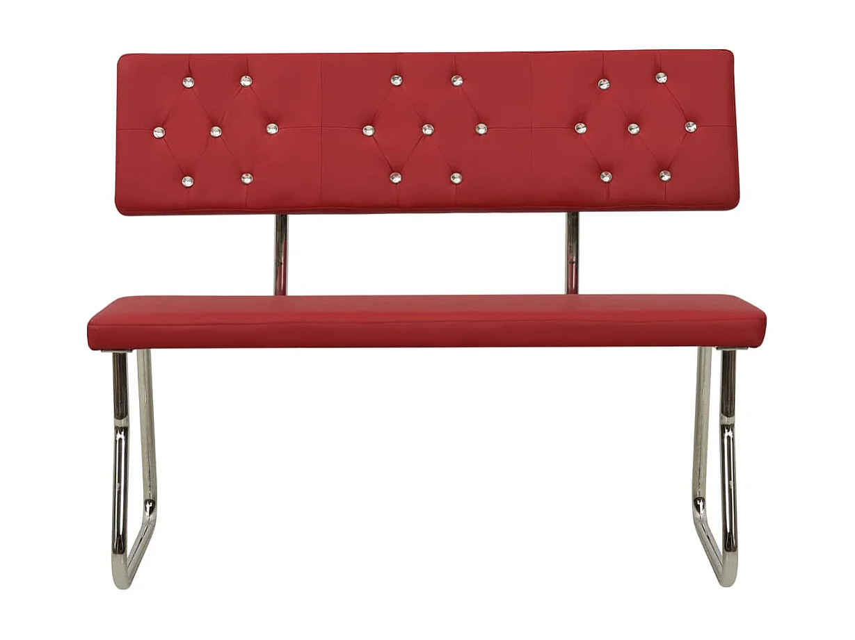 Sitzbank 110 cm Weinrot Kunstleder