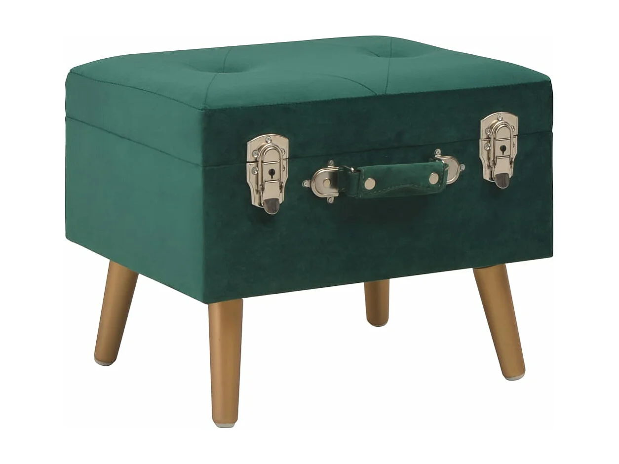 Bancos de arrumação 3 pcs veludo verde