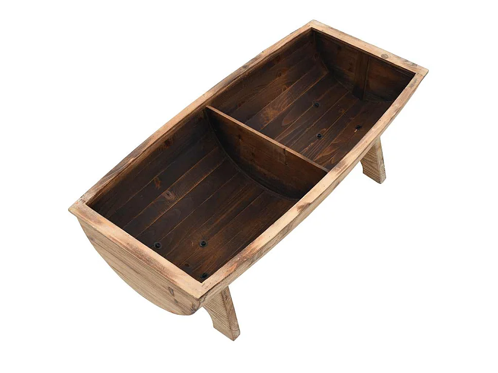 Banc de rangement Bois massif et tissu 103 x 51 x 44 cm