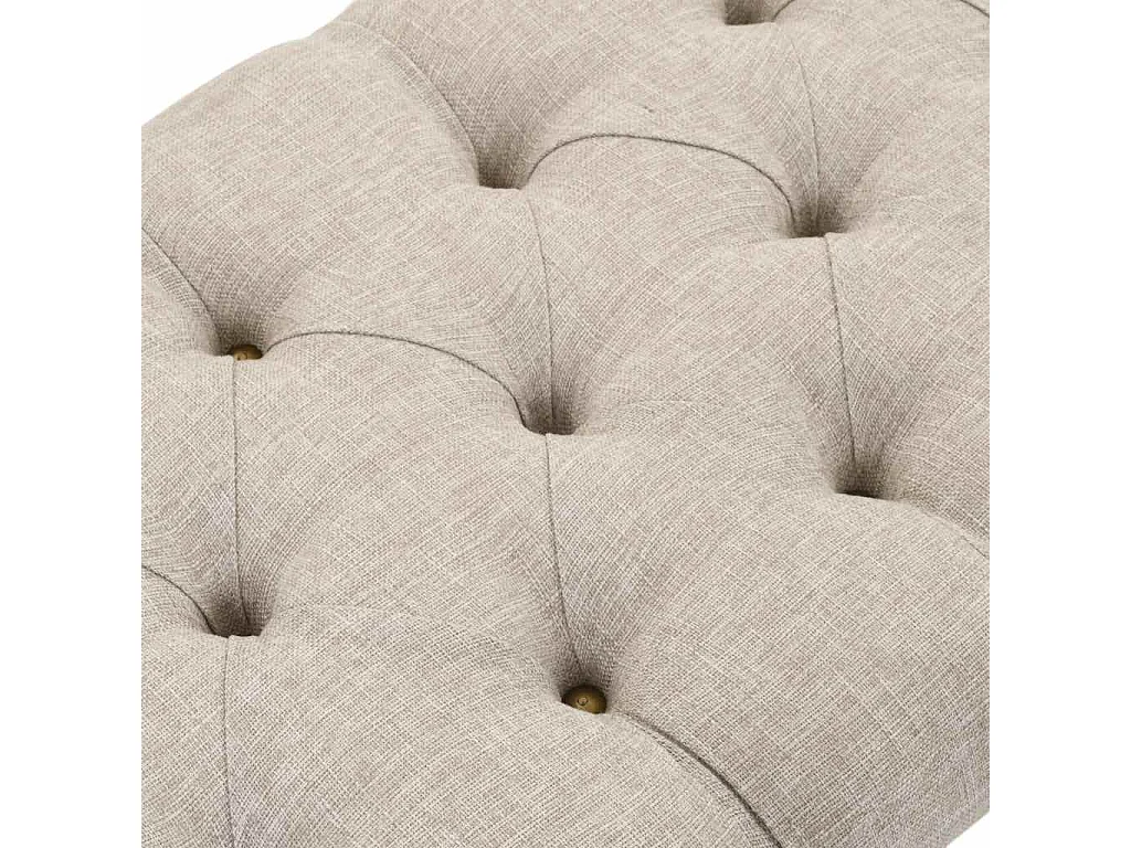 Banc de rangement Bois massif et tissu 103 x 51 x 44 cm