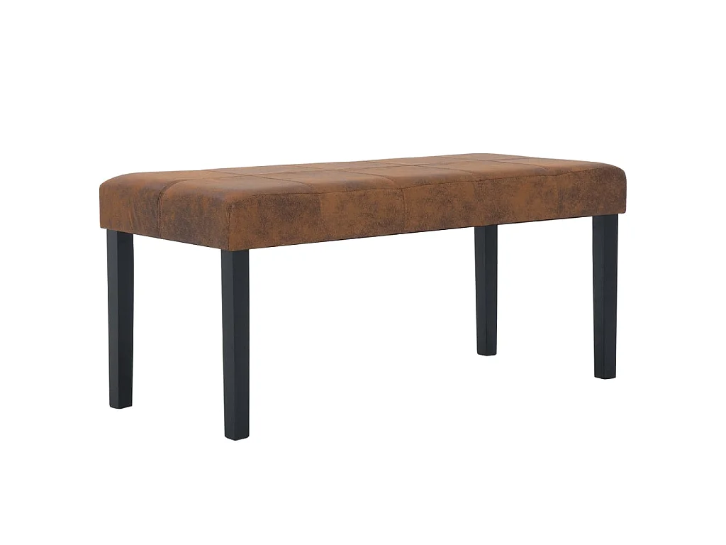 Panca 106 cm Marrone in Pelle Scamosciata Artificiale