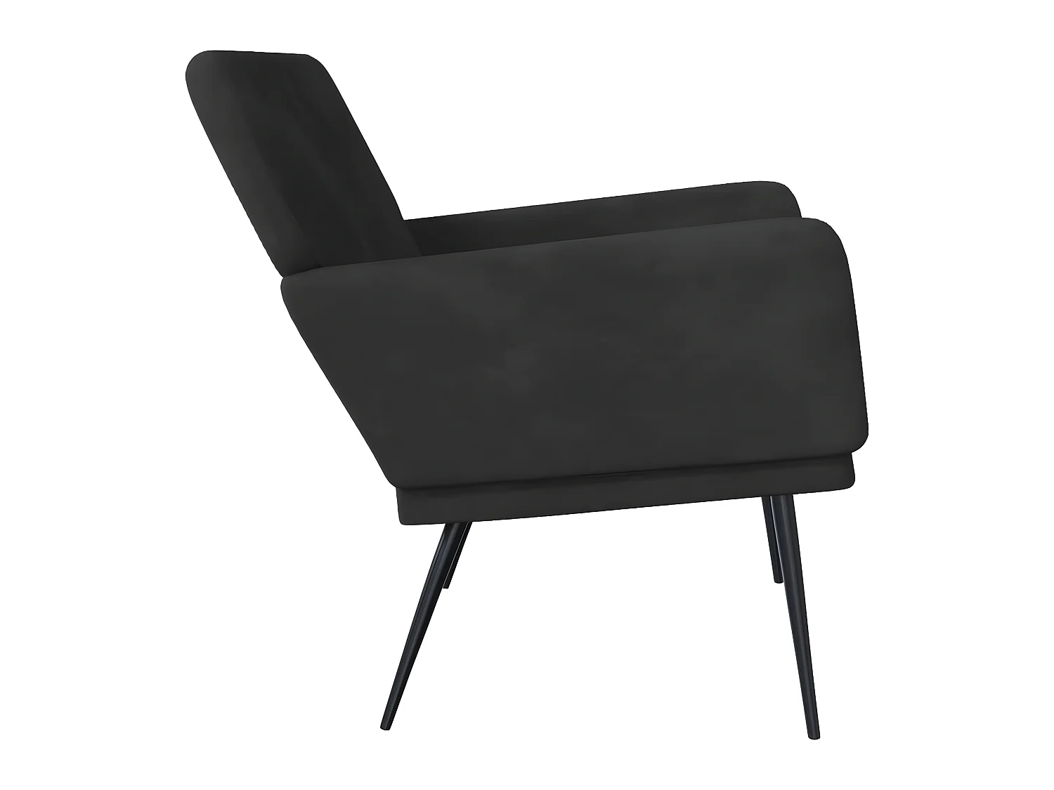 Sitzbank Schwarz 108x79x79 cm Samt