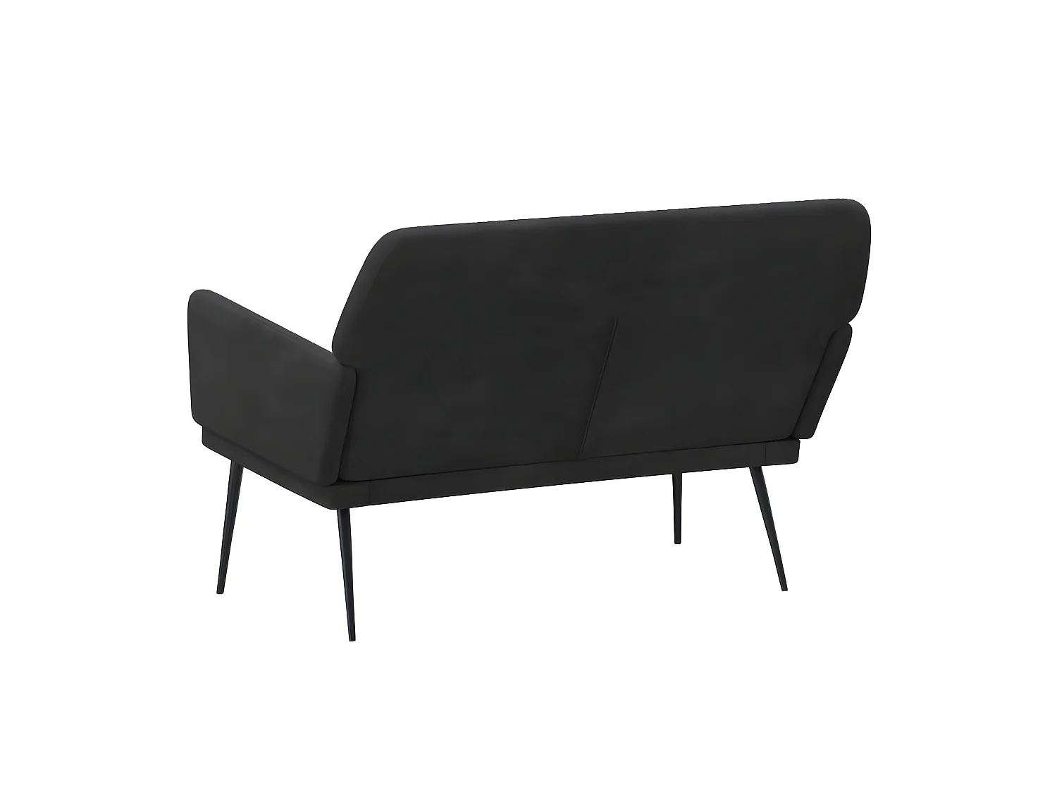 Sitzbank Schwarz 108x79x79 cm Samt