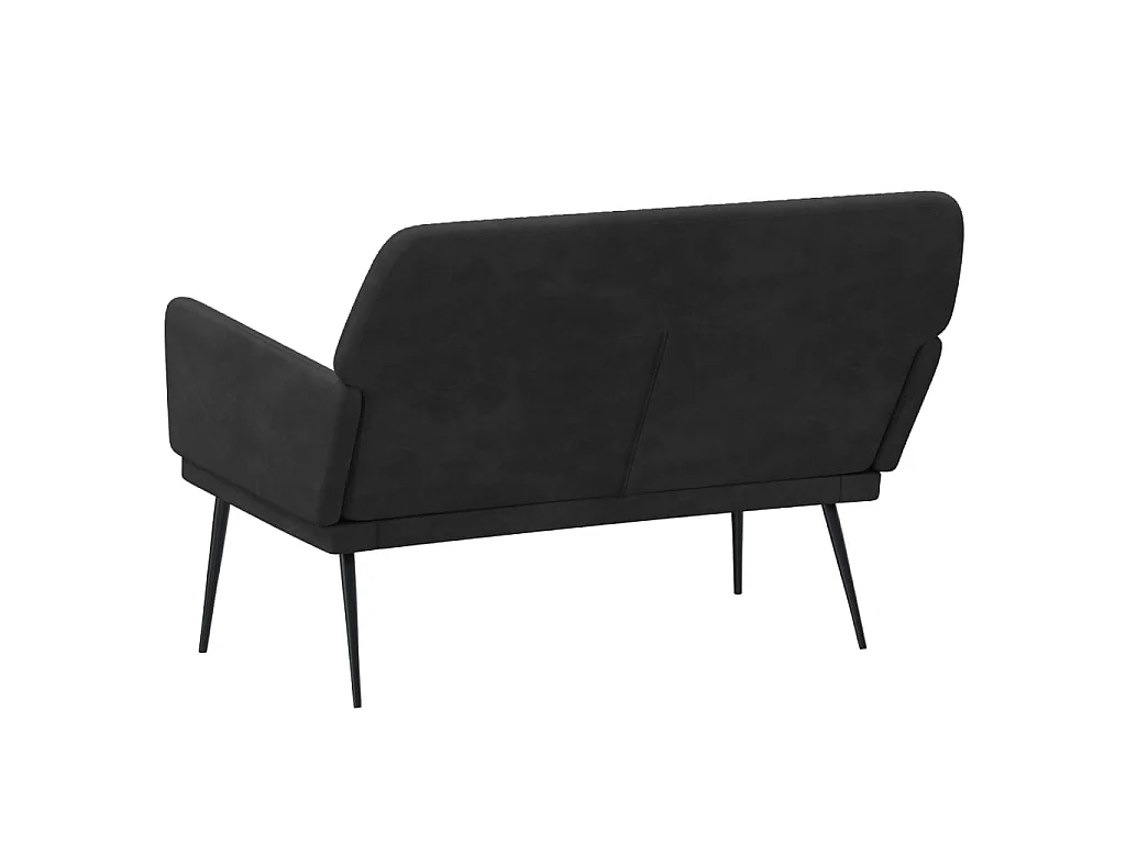 Banco de terciopelo negro 108x79x79 cm