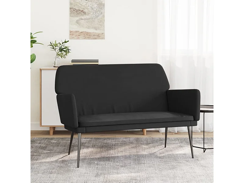 Banc Noir 108x79x79 cm Velours