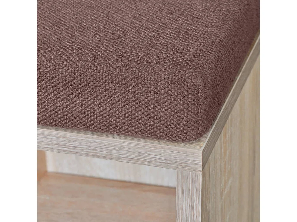 Panchina con Scarpiera con 10 Scomparti Colore Rovere