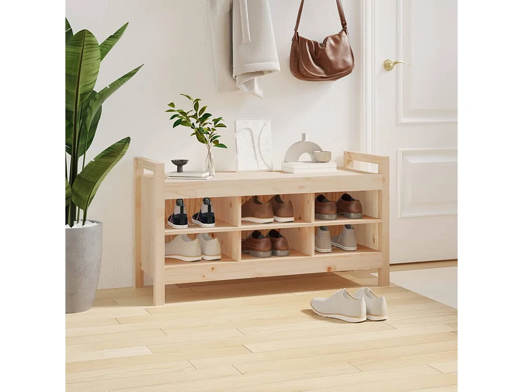 Flurbank 110x40x60 cm Massivholz Kiefer