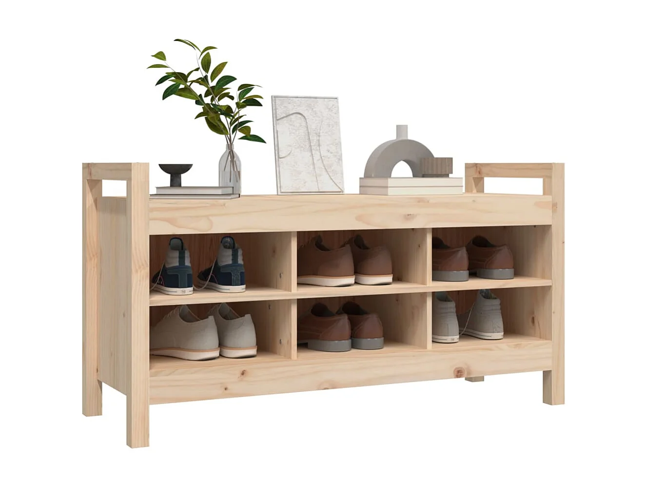 Flurbank 110x40x60 cm Massivholz Kiefer