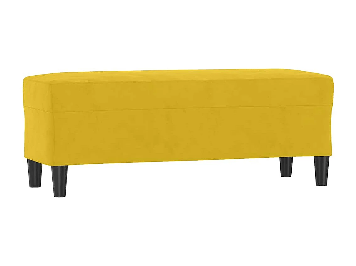 Banco 100x35x41 cm veludo amarelo