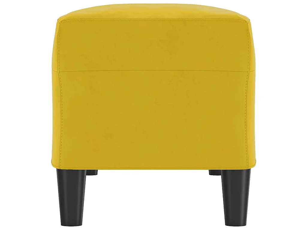 Banco 100x35x41 cm veludo amarelo