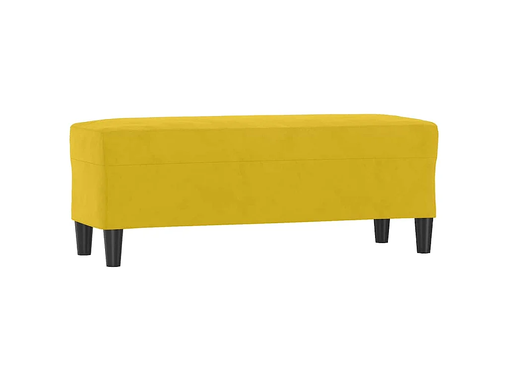 Banc Jaune 100x35x41 cm Velours