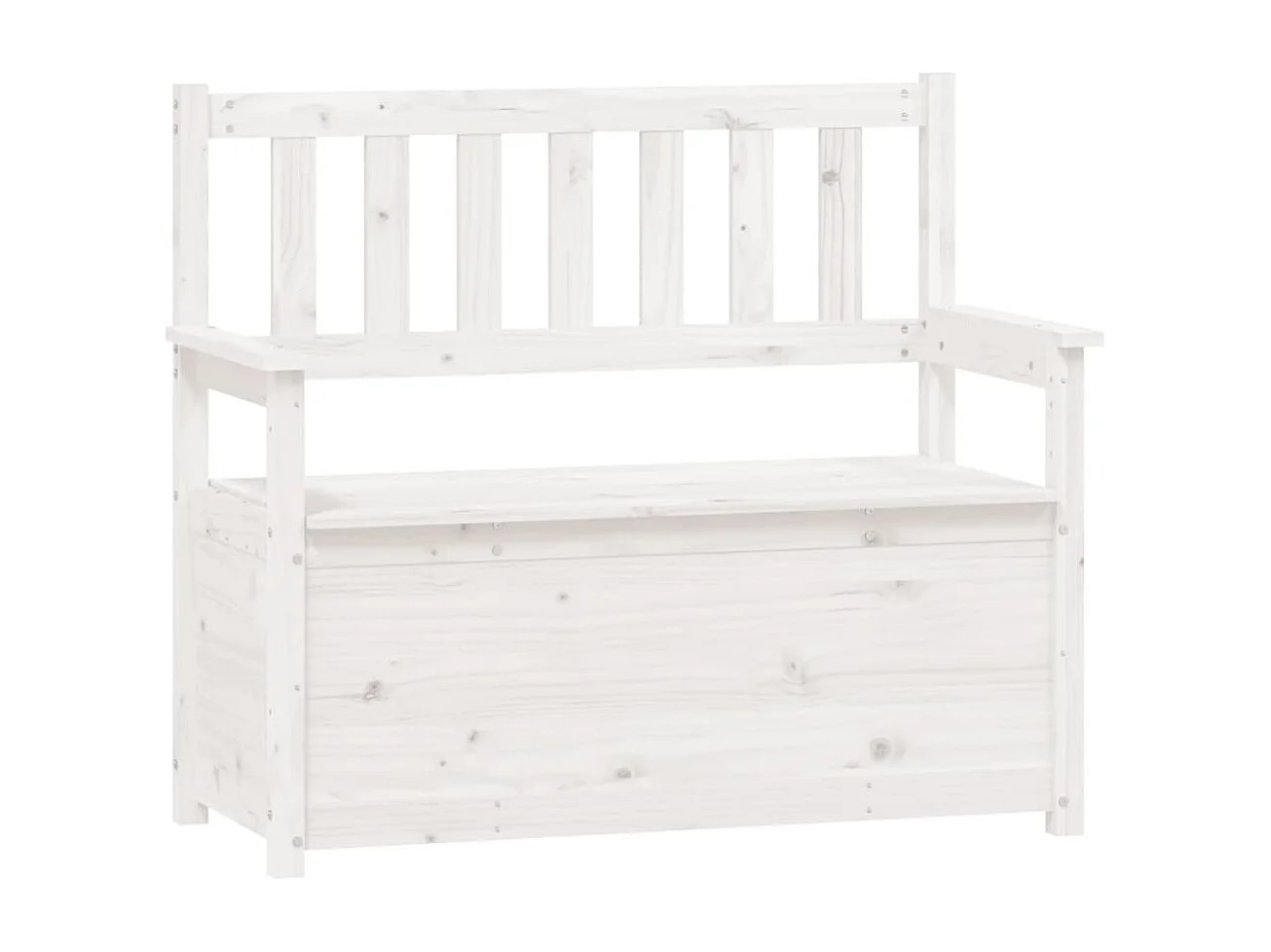 Banc Blanc 112,5x51,5x96,5 cm Bois de pin massif
