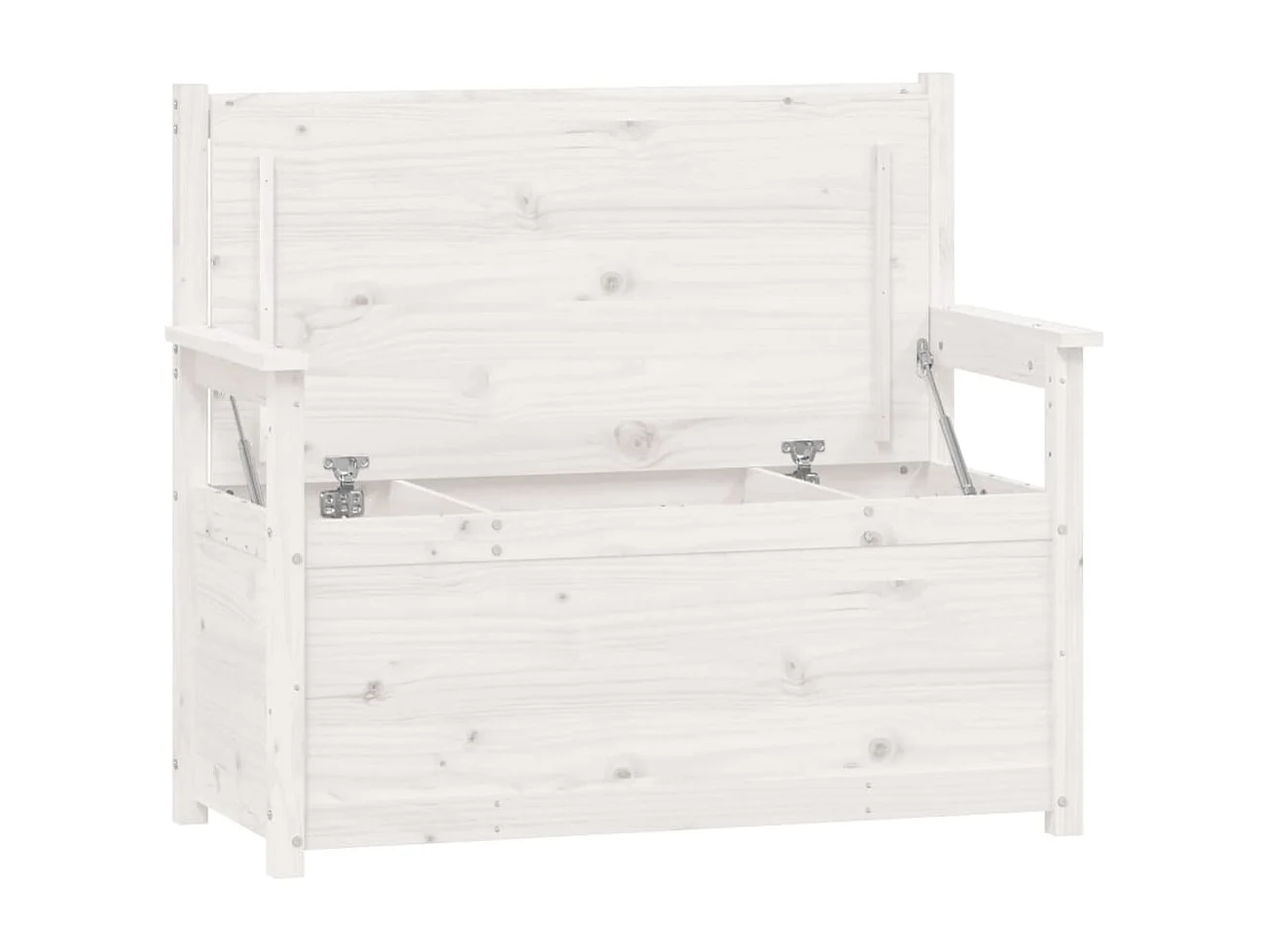 Banc Blanc 112,5x51,5x96,5 cm Bois de pin massif