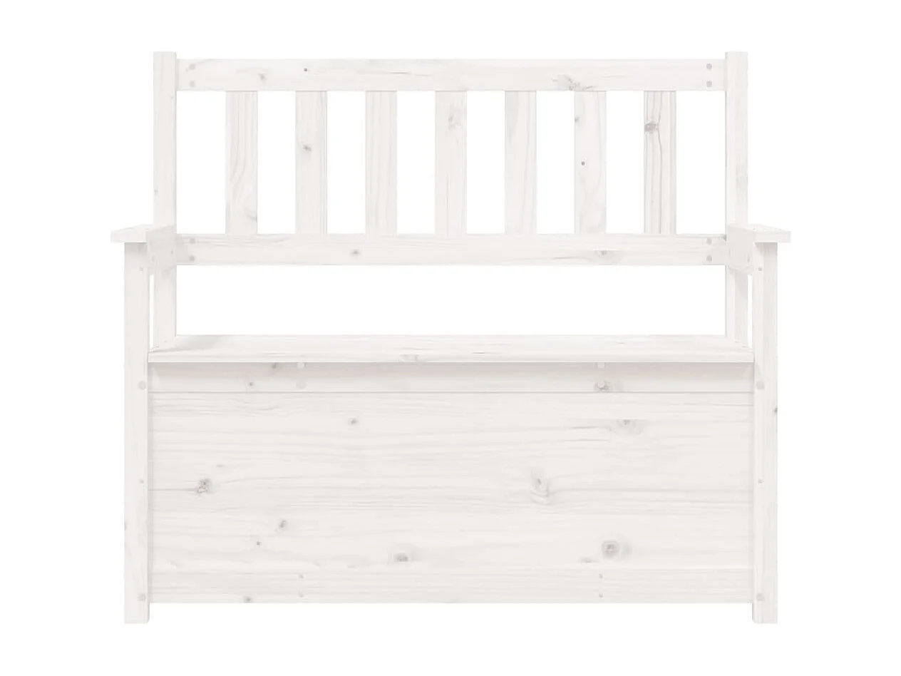 Banc Blanc 112,5x51,5x96,5 cm Bois de pin massif