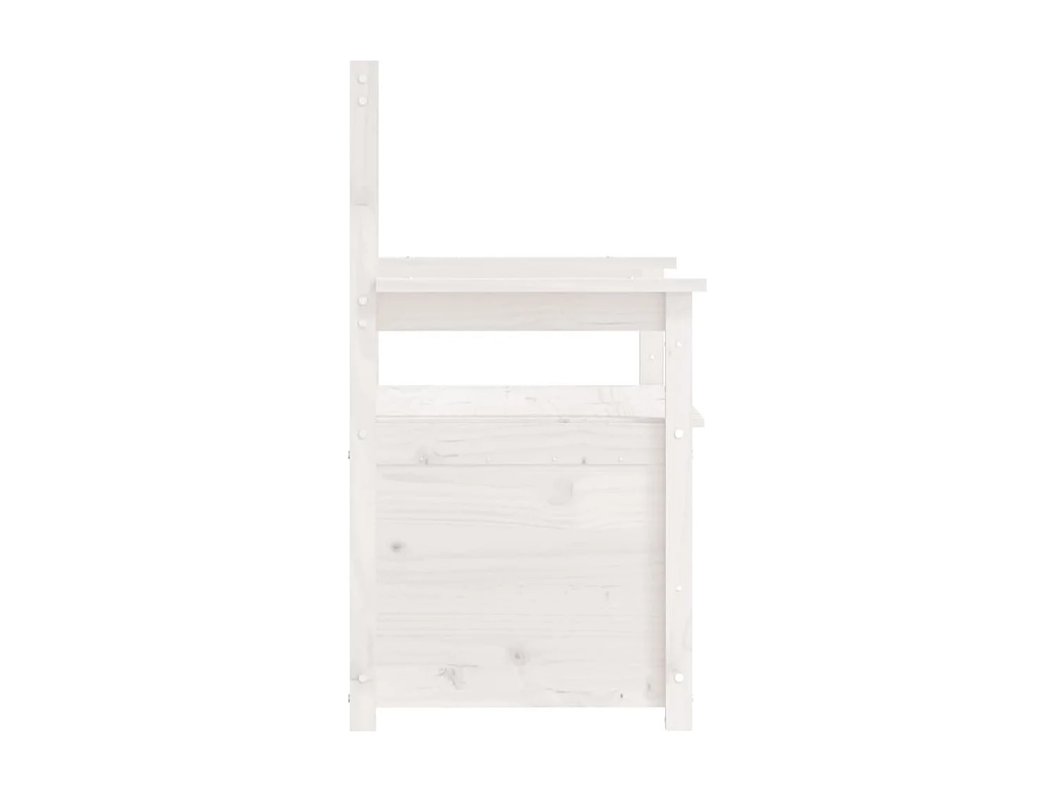 Banc Blanc 112,5x51,5x96,5 cm Bois de pin massif