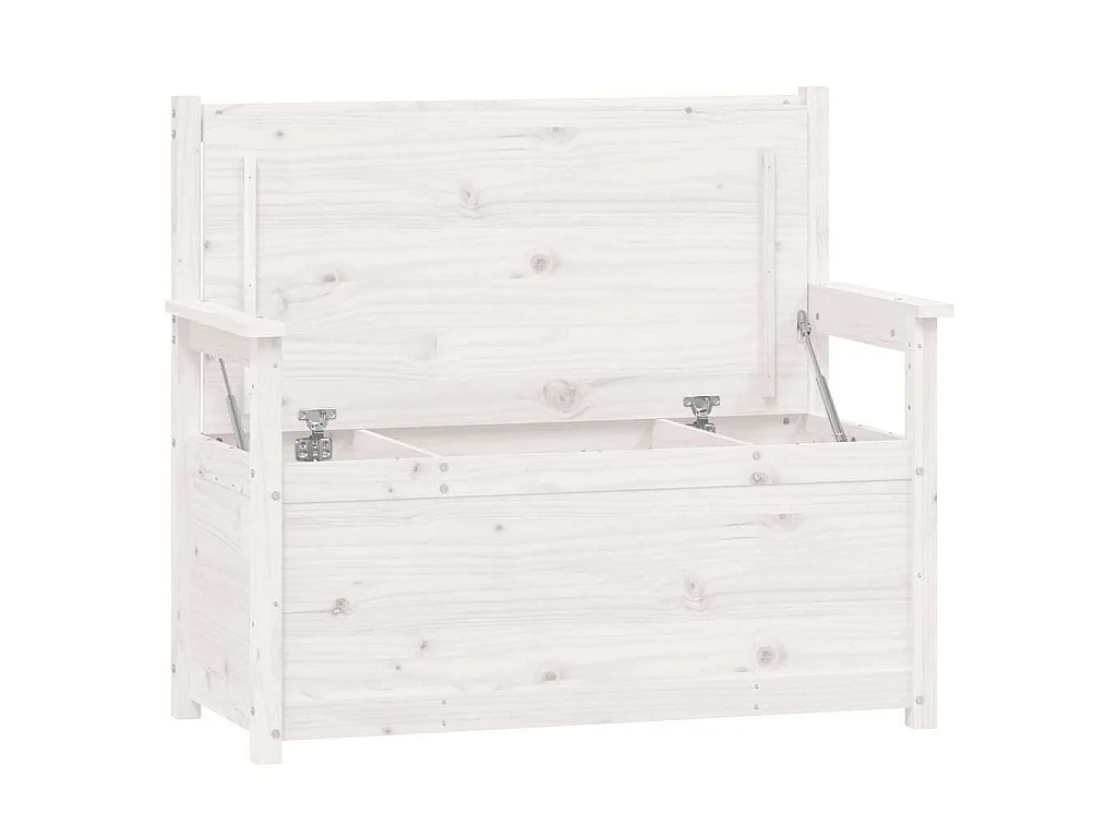 Banc Blanc 112,5x51,5x96,5 cm Bois de pin massif
