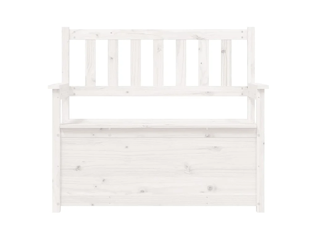Banc Blanc 112,5x51,5x96,5 cm Bois de pin massif