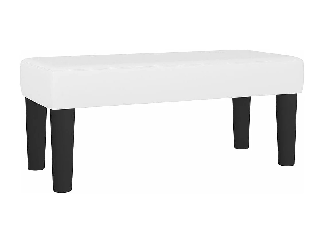 Banco 70x30x30 cm couro artificial branco
